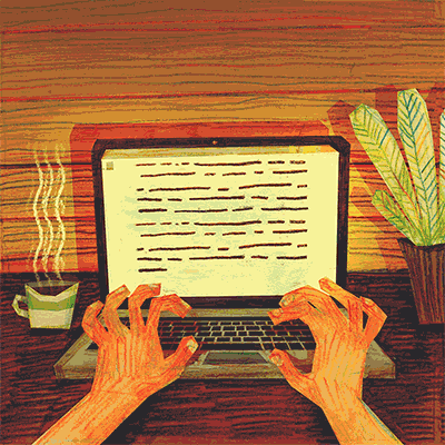 manos escribiendo en teclado del ordenador